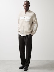 Reiss Track McLaren F1 Team Brushed Bomber Jacket - Imagen 1 de 9