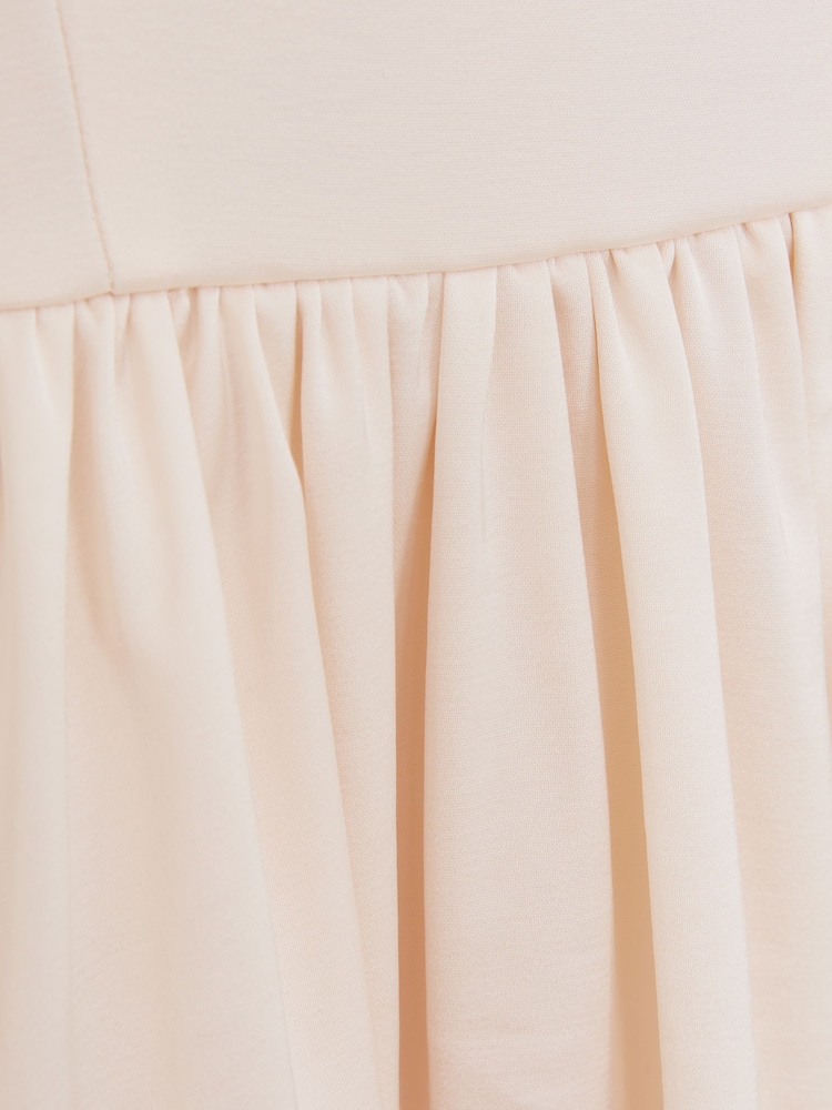 Reiss Ivory Christelle 9-13 yrs Sateen Puff-Sleeve Bridesmaid Dress - Image 5 of 5