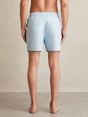 Reiss Soft Blue Cliff Drawstring Swim Shorts - Image 6 of 8
