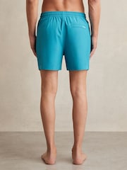 Reiss Tropical Blue Cliff Drawstring Swim Shorts - Image 4 of 5