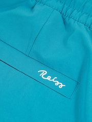 Reiss Tropical Blue Cliff Drawstring Swim Shorts - Image 5 of 5