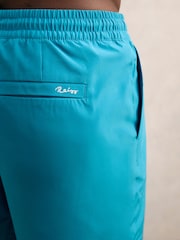Reiss Tropical Blue Cliff Drawstring Swim Shorts - Image 6 of 7