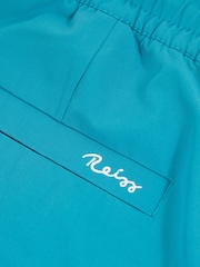 Reiss Tropical Blue Cliff Drawstring Swim Shorts - Image 7 of 7