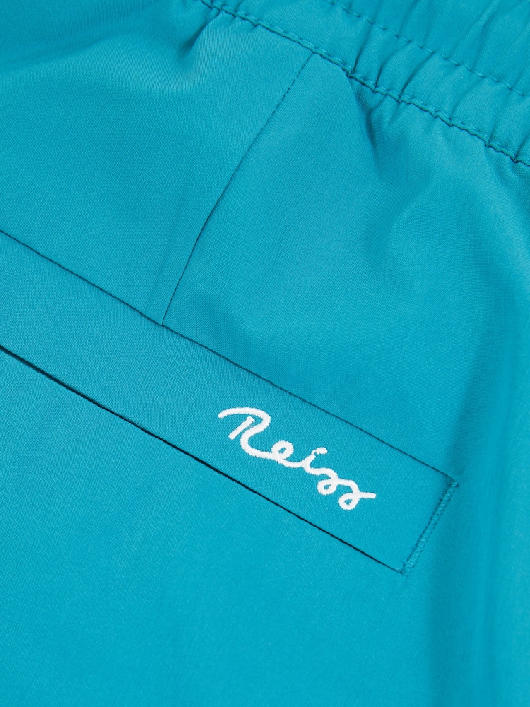 Reiss Tropical Blue Cliff Drawstring Swim Shorts - Image 7 of 7