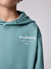 smALLSAINTS Teal Blue Oversized Underground Pullover Hoodie - Image 5 of 9