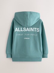 smALLSAINTS Teal Blue Oversized Underground Pullover Hoodie - Image 7 of 9