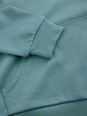 smALLSAINTS Teal Blue Oversized Underground Pullover Hoodie - Image 8 of 9