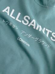 smALLSAINTS Teal Blue Oversized Underground Pullover Hoodie - Image 9 of 9