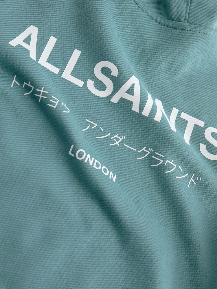 smALLSAINTS Teal Blue Oversized Underground Pullover Hoodie - Image 9 of 9