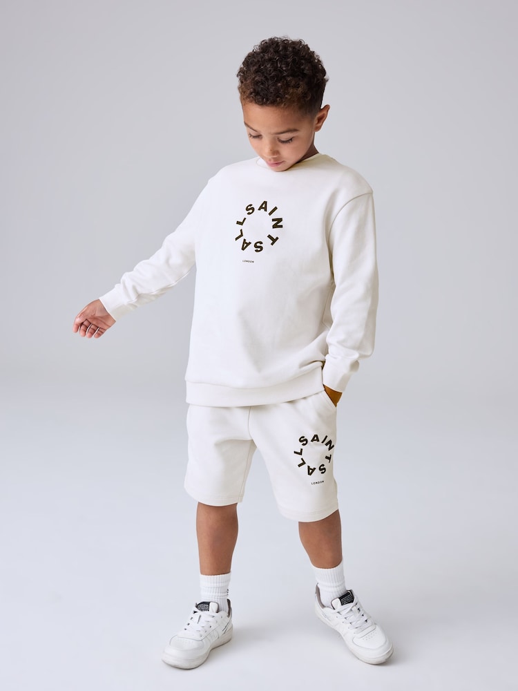 smALLSAINTS Oversized Tierra Sweatshirt and Shorts Set - Bild 1 von 11
