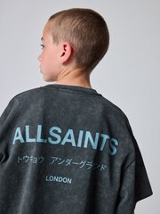 smALLSAINTS Washed Grey Boys Underground T-Shirt and Sweat Shorts Set - Image 4 of 10