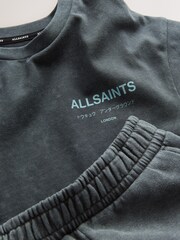 smALLSAINTS Washed Grey Boys Underground T-Shirt and Sweat Shorts Set - Image 7 of 10