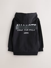 smALLSAINTS Black Redact Oversized Underground Pullover Hoodie - Image 10 of 12