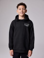 smALLSAINTS Black Redact Oversized Underground Pullover Hoodie - Image 2 of 12