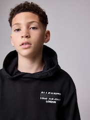 smALLSAINTS Black Redact Oversized Underground Pullover Hoodie - Image 4 of 12