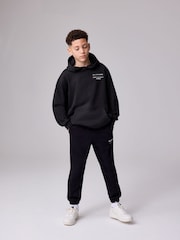 smALLSAINTS Black Redact Oversized Underground Pullover Hoodie - Image 6 of 12