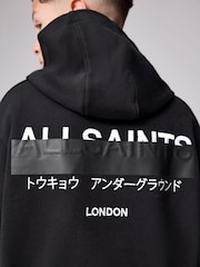 smALLSAINTS Black Redact Oversized Underground Pullover Hoodie - Image 7 of 12