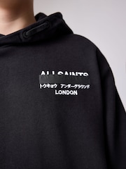 smALLSAINTS Black Redact Oversized Underground Pullover Hoodie - Image 8 of 12