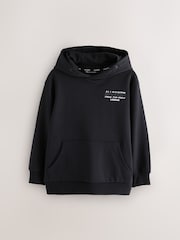 smALLSAINTS Black Redact Oversized Underground Pullover Hoodie - Image 9 of 12