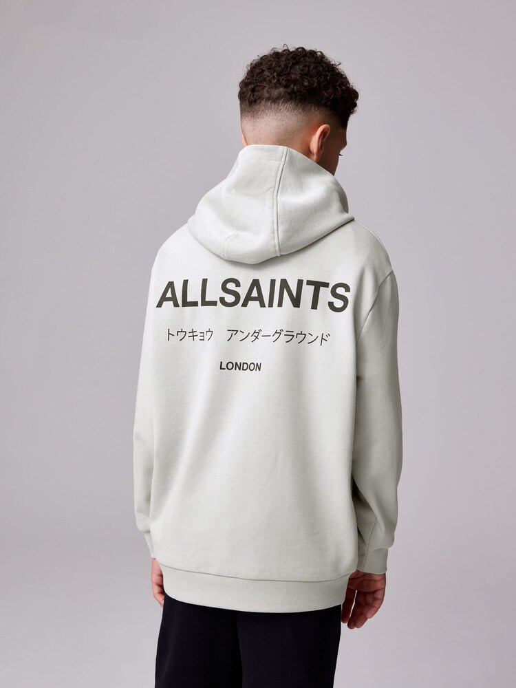 smALLSAINTS Grey Oversized Underground Pullover Hoodie - Image 2 of 8