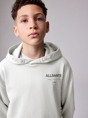 smALLSAINTS Grey Oversized Underground Pullover Hoodie - Image 4 of 8