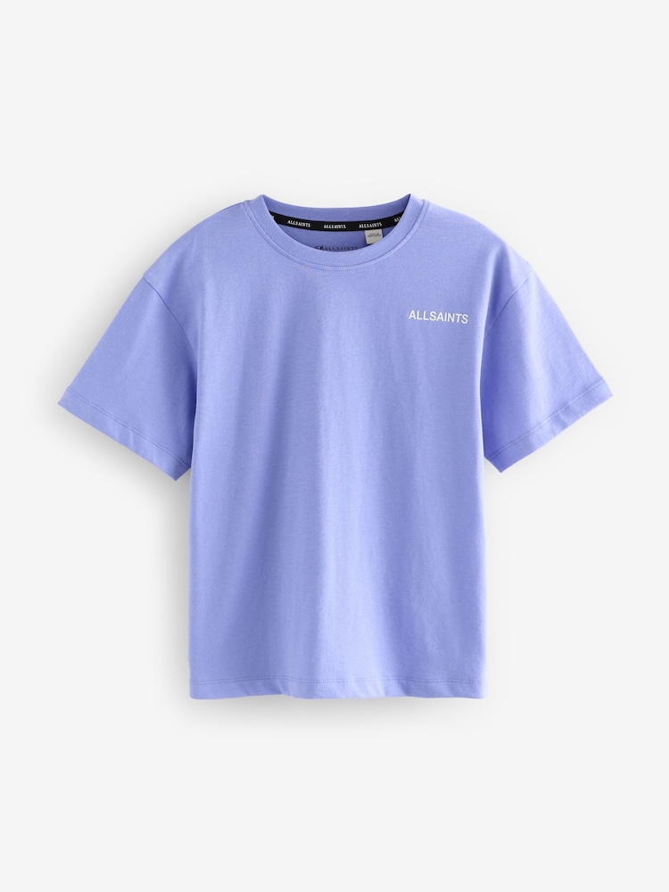 smALLSAINTS Grey/Purple Boys Logo Crew Relaxed T-Shirts 3 Pack - Image 2 of 7