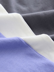 smALLSAINTS Grey/Purple Boys Logo Crew Relaxed T-Shirts 3 Pack - Image 7 of 7