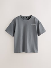 smALLSAINTS Teal Blue/Grey Boys Logo Crew Relaxed T-Shirts 3 Pack - Image 4 of 7