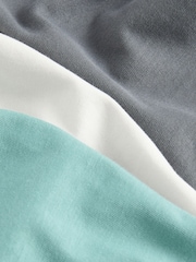smALLSAINTS Teal Blue/Grey Boys Logo Crew Relaxed T-Shirts 3 Pack - Image 7 of 7