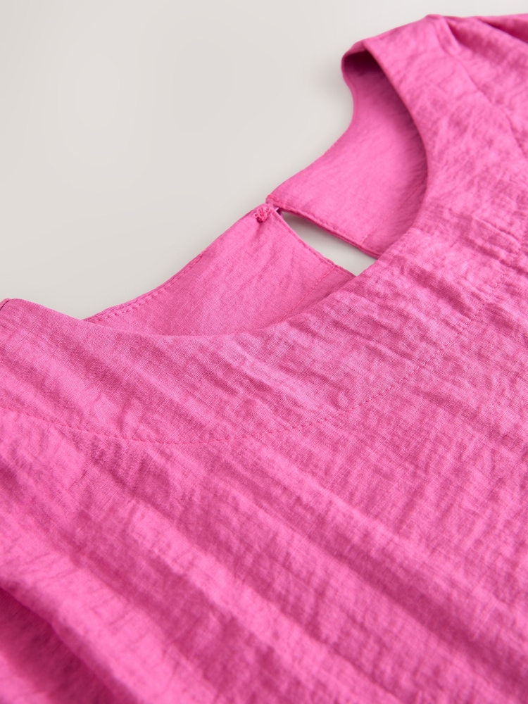 Pink Textured Boxy T-Shirt - Image 3 of 3