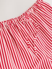 Rot/Weiß gestreift - Elasticated Tie Waist Shorts with Linen - Image 6 of 7