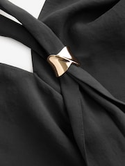 Black Hardware Detail Halter Top - Image 7 of 8
