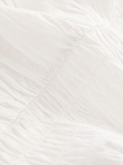 White Smock Detail Tie Front Cami - Image 8 of 8