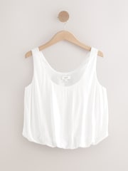 White Sleeveless Bubblehem Cami Top - Image 1 of 3