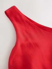 Red Sleeveless Bubblehem Cami Top - Image 6 of 7