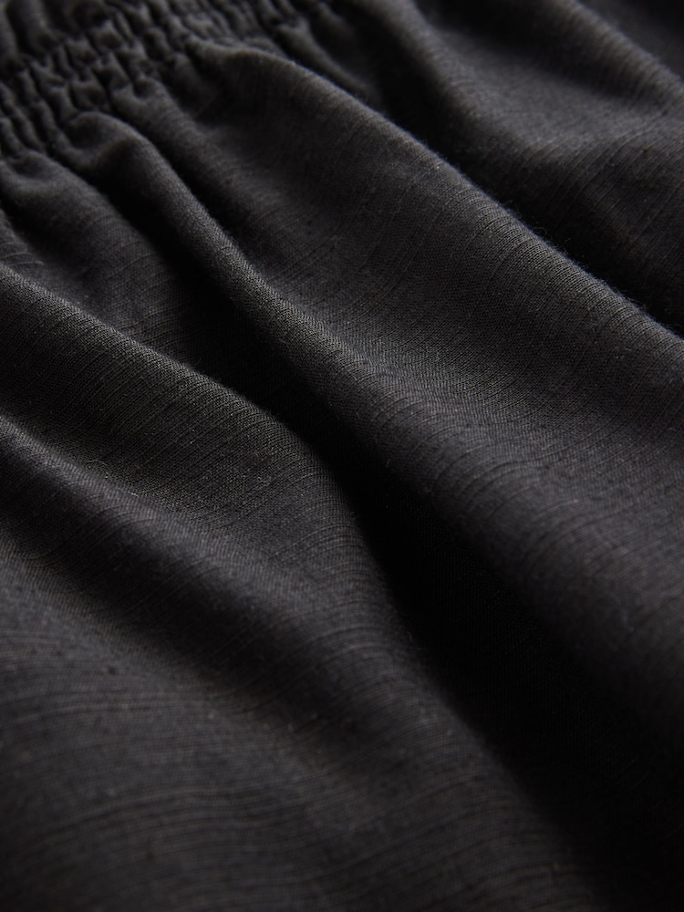 Black Tassel Strappy Cami With Linen - Image 6 of 6