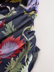 Navy/Purple Floral Print Kew Collection - Image 6 of 9
