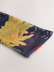 Navy/Purple Floral Print Kew Collection - Image 7 of 9