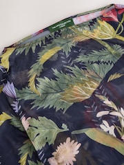 Navy/Purple Floral Print Kew Collection - Image 8 of 9
