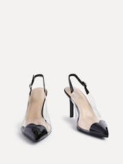 Preto - Linzi Nolita Perspex And Patent Mix Slingback Court Heels - Imagem 3 de 5