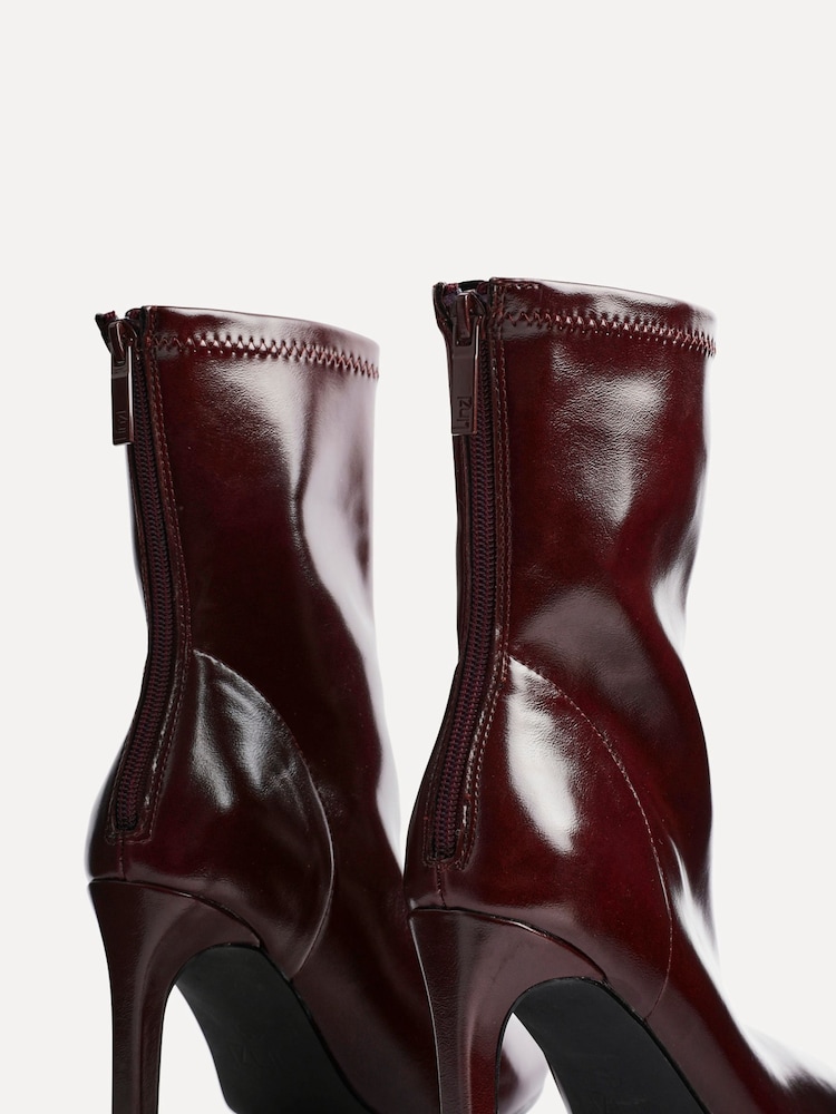Linzi Red West Pointed Toe Ankle Boots With Stiletto Heel - Image 6 of 6