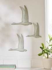 Set of 3 Grey Flying Geese Wall Plaques - Image 1 of 5