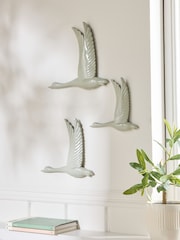Set of 3 Grey Flying Geese Wall Plaques - Image 2 of 5