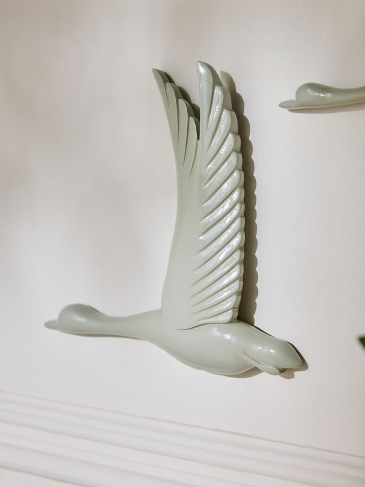 Set of 3 Grey Flying Geese Wall Plaques - Image 3 of 5