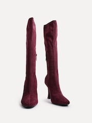 Linzi Red Gabrielle High Leg Sock Boots - Image 4 of 6