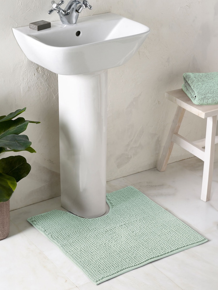 Light Sage Green Bobble Bath Mat - Image 1 of 2