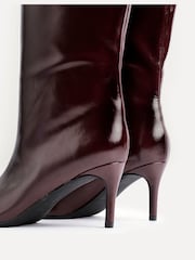 Linzi Red Onyx Pull On High Leg Heeled Boots - Image 6 of 6