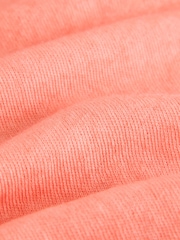 Coral Pink Washed Open Seam Detailing Raglan Short Sleeve Crew Neck T-Shirt - Image 6 of 7
