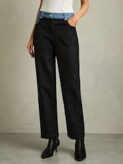 Reiss Maddie Colour-Block Straight-Leg Jeans - Bild 1 von 8