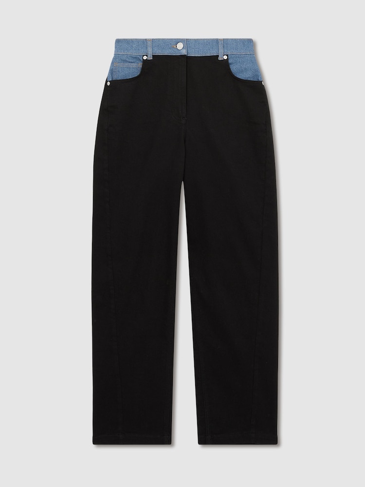 Reiss Maddie Colour-Block Straight-Leg Jeans - Bild 2 von 8